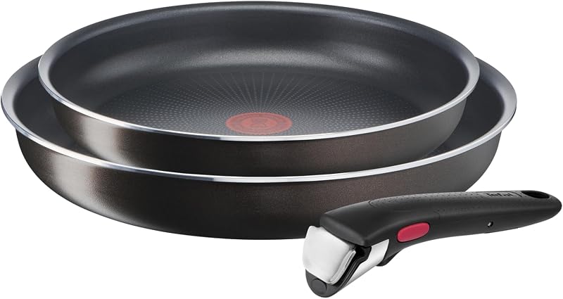 Tefal Ingenio L1509202 L1509202 Frying Pans 24/28 cm, Removable Handle, Non-Induction, Non-Stick Coating, Stac