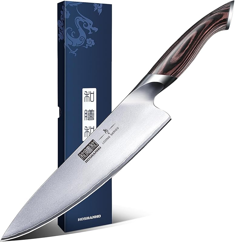 HOSHANHO Chef Knife 20cm, Professional Kitchen Knife | Stainless Steel Japanese Knife, Ultra Sharp Kitchen Kni