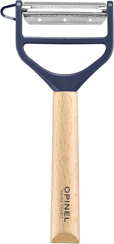Opinel - T-DUO Peeler - Beech Wood Handle - Double Stainless Steel Blade - Vegetable Peeler, Preparation of Ju