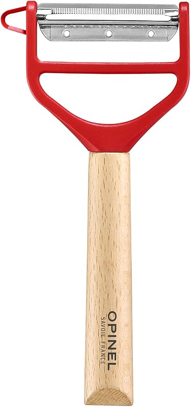 Opinel - T-DUO Peeler - Beech Wood Handle - Double Stainless Steel Blade - Vegetable Peeler, Preparation of Ju