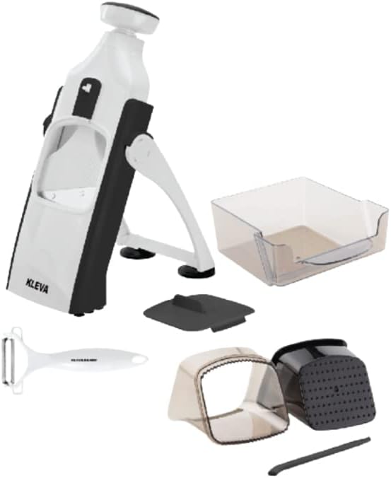 MYBO TV Safety Slicer XL Vegetable Slicer 24 Cutting Types Easy and Safe Dishwasher Safe as Seen on TV Silver