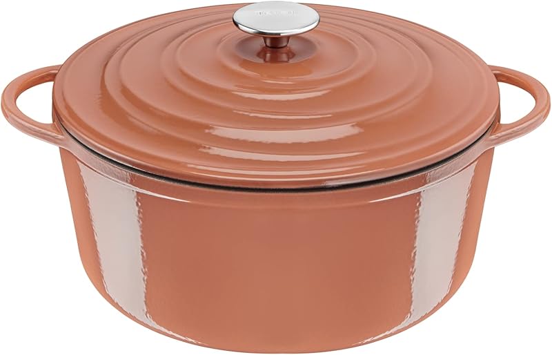 Tefal Lov E2600505 Cast Steel Round Casserole Dish 29 cm Induction Oven, Ecodesign, Slow and Healthy Cooking, 
