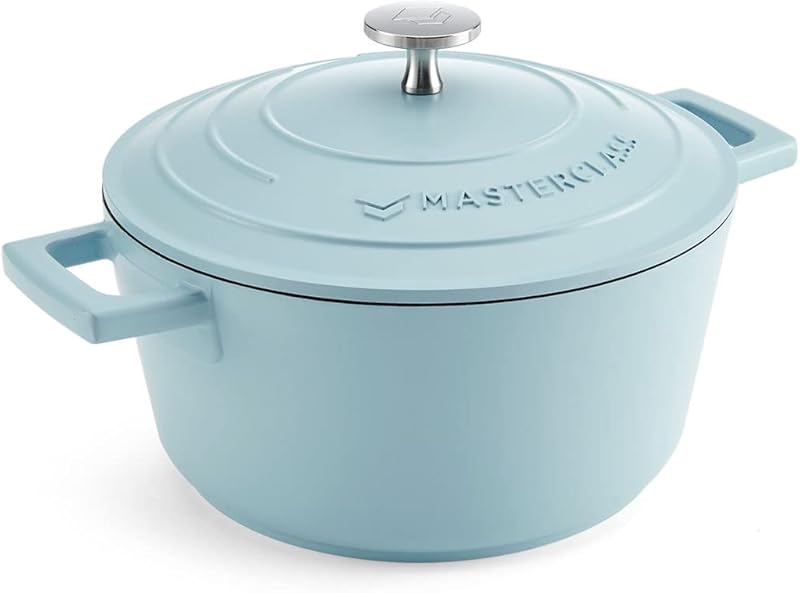 MasterClass 2.5L/20cm Small Casserole Dish with Lid, Lightweight Cast Aluminium, Suitable for Induction Hob an