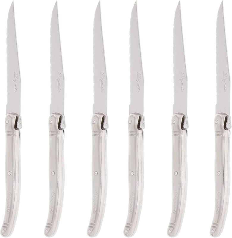 Pradel Excellence - Les Argentes Set of 6 Stainless Steel Knives - Blade 11.5 cm - 410 Steel Handle - Colour B