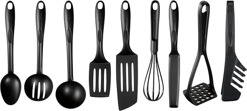 Tefal Welcome K001S925 9-Piece Spatula Set, Prepare, Cook, Serve, Heat Resistant, Dishwasher Safe, Won't Scrat