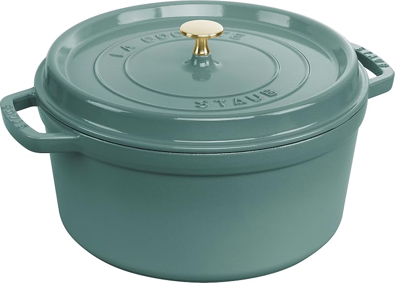 Staub, La Cocotte, 1023970 Casserole Dish, 28 cm, 6.7 L, Eucalyptus, Cast Iron, Round,