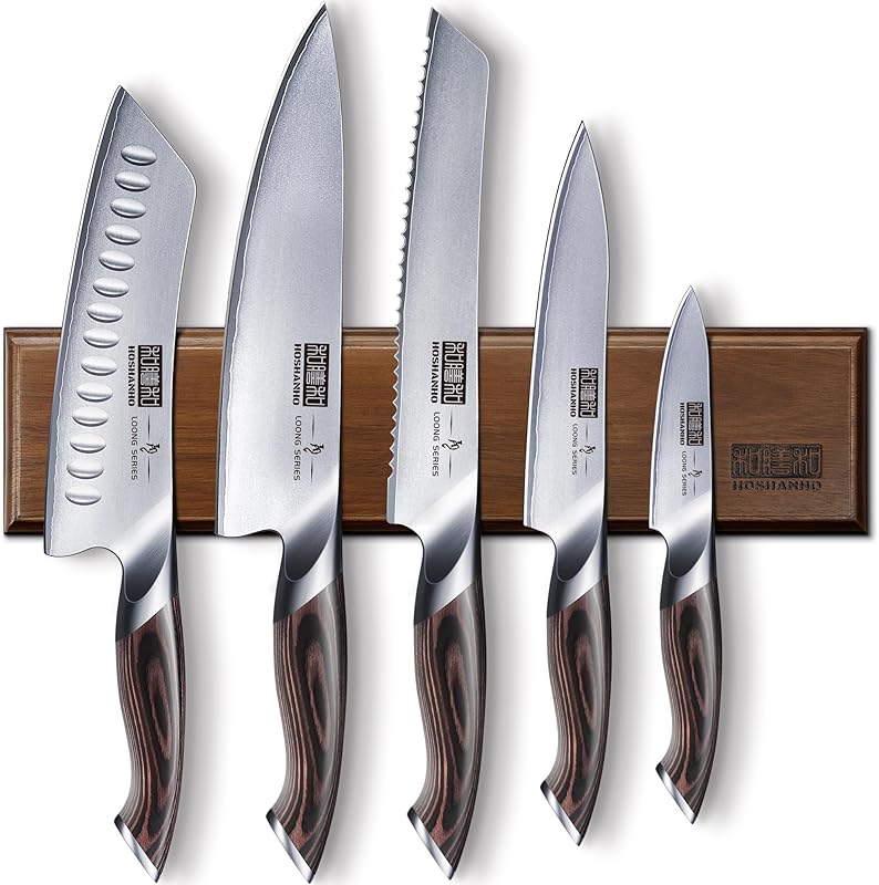 HOSHANHO 6 Piece Kitchen Knife Set, Sharp Kitchen Knife Set | Professional High Carbon Stainless Steel Chef's