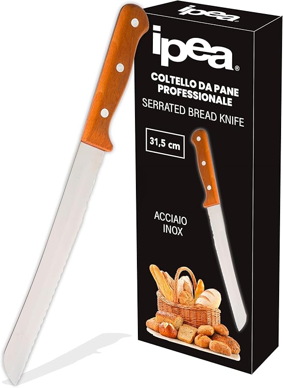 IPEA Professional Bread Knife with Serrated Stainless Steel Blade - Multi-purpose Sharp Knife for Cutting Brea
