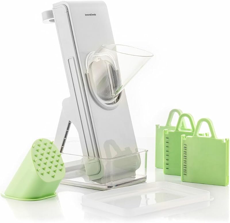 InnovaGoods 5 in 1 Foldable Kitchen Mandolin - Multifunctional Manual Vegetable Slicer with Grater