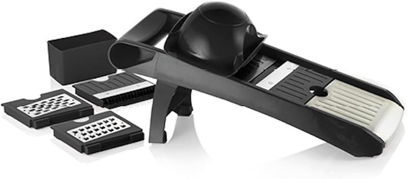 Qdesign - Multifunction Mandolin 3 Blades Stainless Steel - Kitchen Vegetable Slicer for Cutting, Slicing, Gra