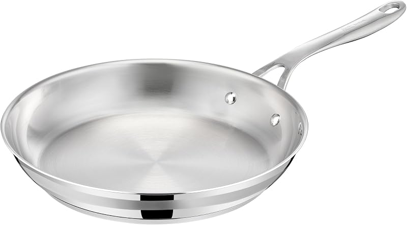 Tefal Cook Smart Frying Pan, Stainless Steel, Uncoated, 24 cm with Riveted Handle, Suitable for Induction Hobs