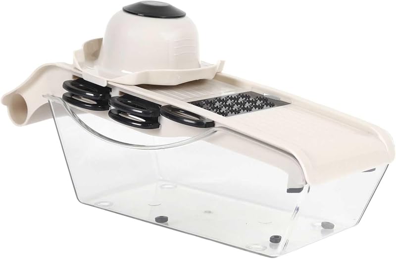 Cook Concept Ergonomic Mandolin Tank and 5 Accessories Stainless Steel Beige | Stainless steel blade, mandolin