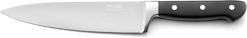 PRADEL ESSENTIEL - Chef's knife - Crest - 13 C stainless steel, Satin finish - 20cm blade - Black