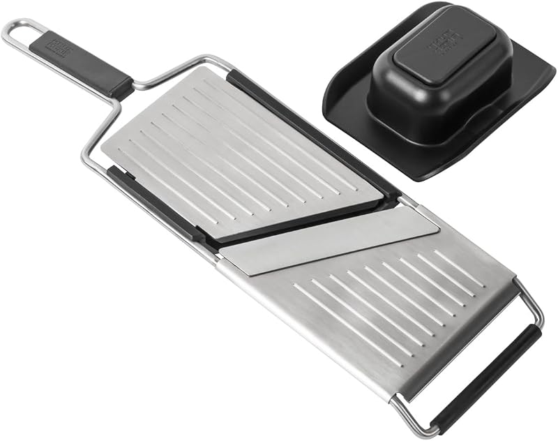KUHN RIKON Essential mandolin, stainless steel, sharp blade, continuously adjustable up to 0.5 cm