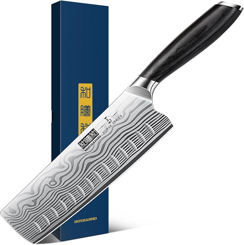 HOSHANHO 18cm Nakiri Kitchen Knife, Nakiri Knife Chef's Knife | Japanese Nakiri Knife - High Carbon Powdered S