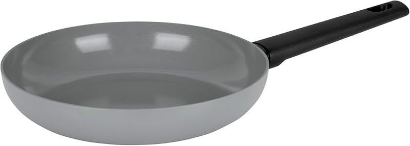 Sitram 716954 Silicone Collection Grey Aluminium Frying Pan Diameter 28 cm – Healthy Ceramic Non-Stick Coating