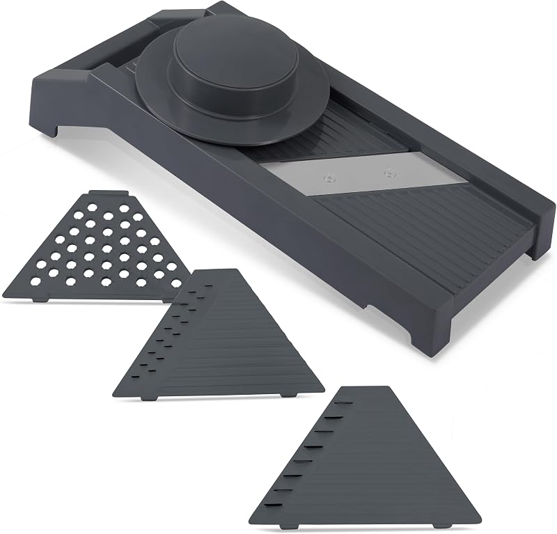 Culinare Multi-Blade Mandolin, Vegetable Slicer, Cheese Grater and Grater, 4 Interchangeable Blades, Finger Gu