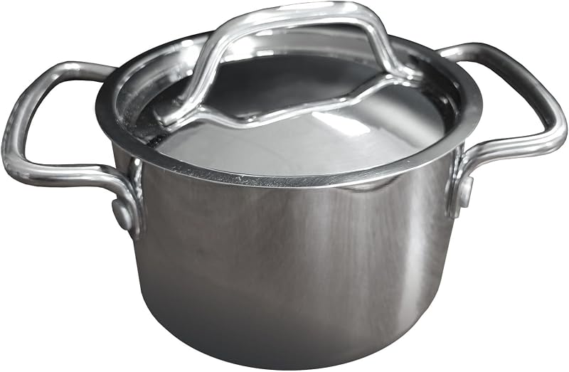 BAUMALU, Mini stewpan, stainless steel, small capacity, uniform cooking, induction compatible, mini size, stai