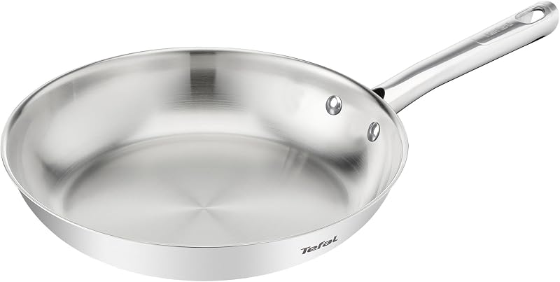 Tefal Duetto On, Frying Pan 28 cm, Premium Stainless Steel, 10-Year Warranty, Crispy Results