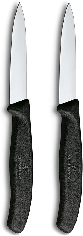 Victorinox Swiss Classic Paring Knife Set, 2 Pieces, Extra Sharp Blade, Straight Sharpening for Precise Cuts, 