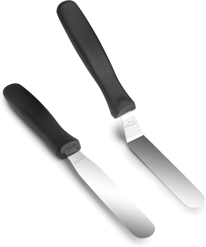 Lacor 60493 - Set of 2 Mini Spatulas, Stainless Steel Acid, 22 | Made of food grade stainless steel; high corr