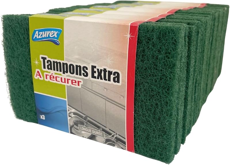 Azurex – Scouring Pads – Pack of 24 – Effective Cleaning Kitchen & Home – Resistant and Durable – Economical S
